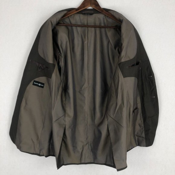 BEVERLY HILLS POLO CLUB Brown Suit Jacket Men's Size 44L Two-Button Long Sleeve - Picture 6 of 8